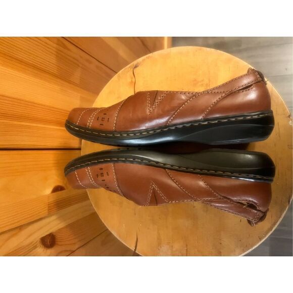 Clarks Evianna Fig Leather Slip On 26108336 Brown size 7.5M - Picture 6 of 7